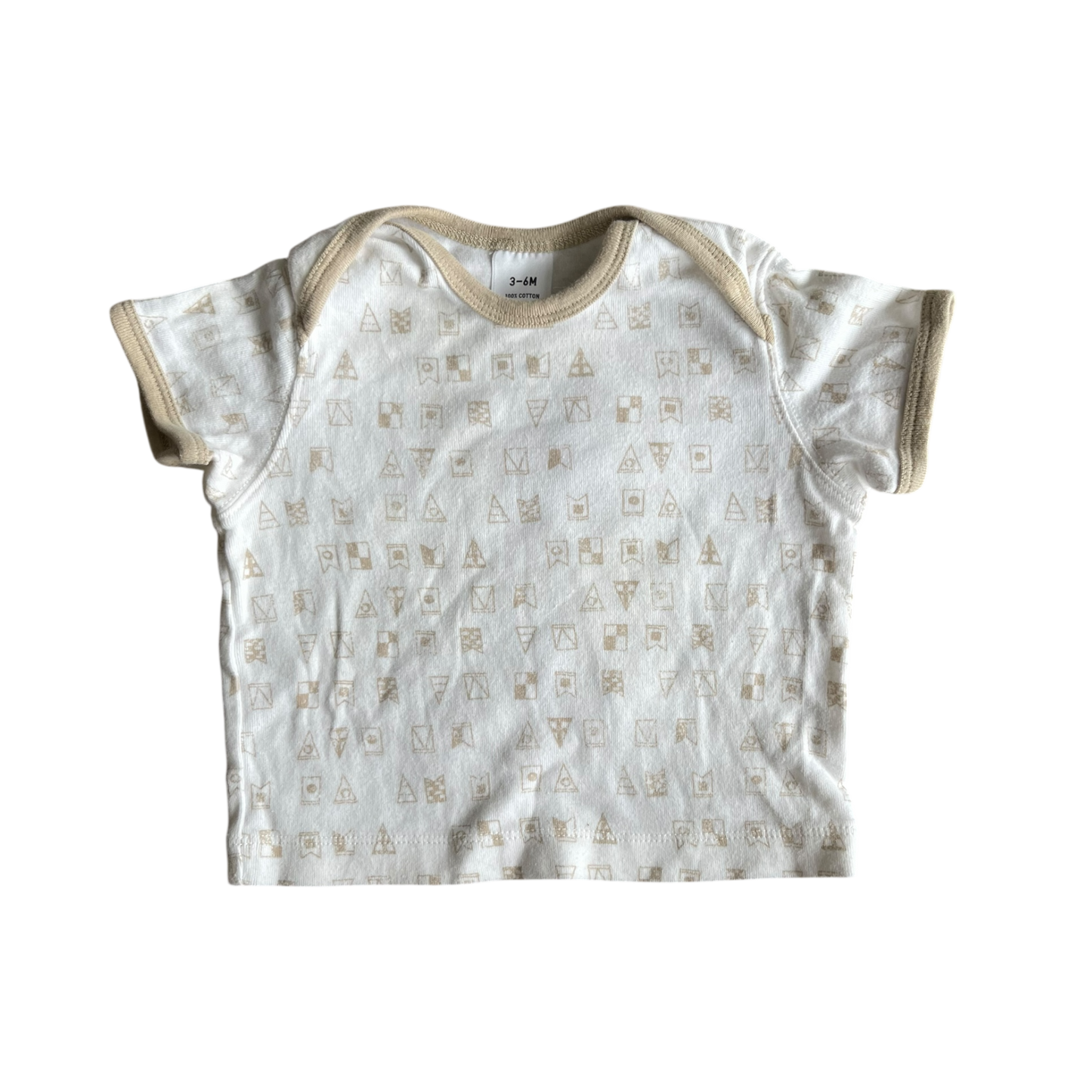 Girls Brown & Cream T-shirt size 3 mth