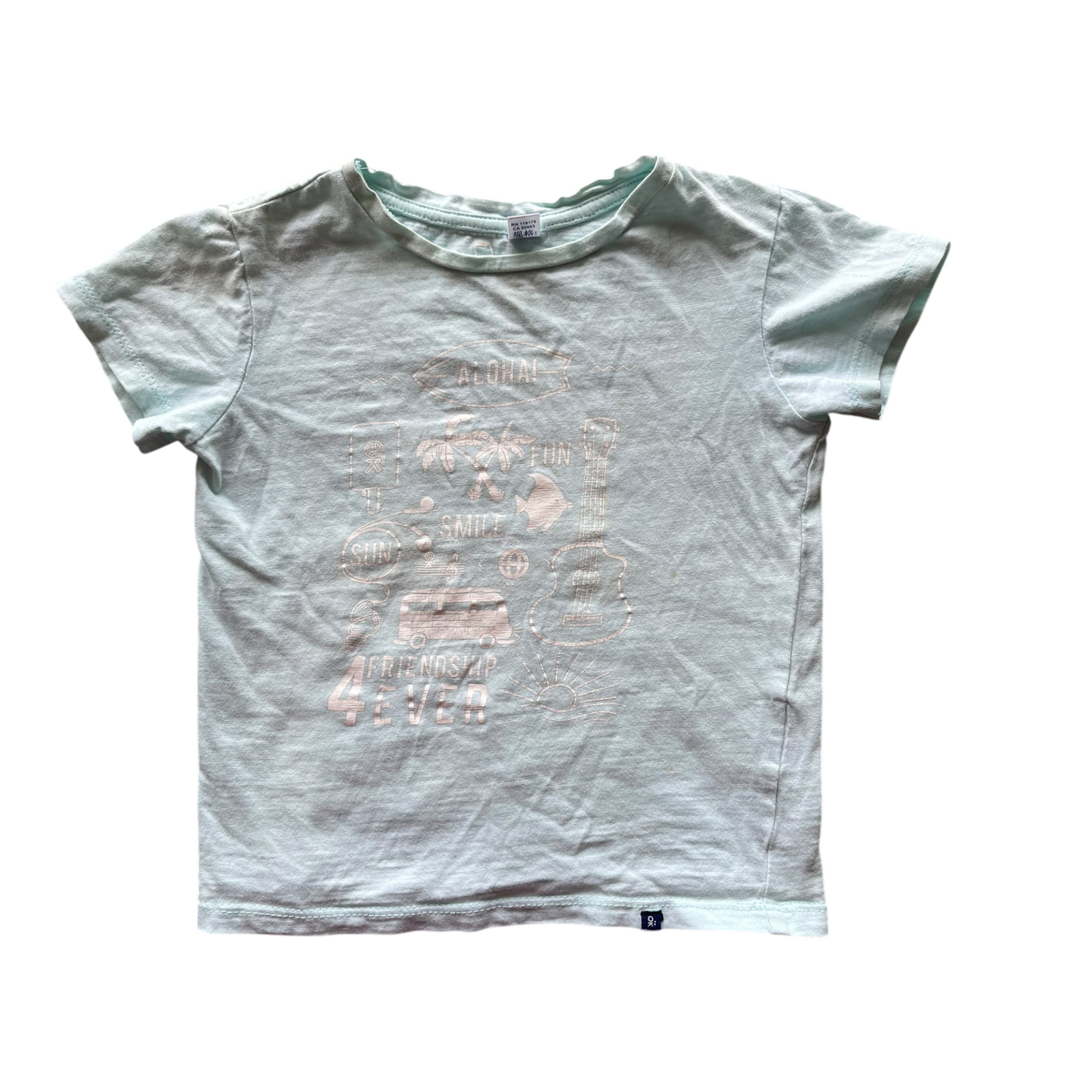 Light Blue Girls Okaïdi Short Sleeve Tee