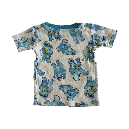 Boys sesame street white and blue T-shirt size 18 mth