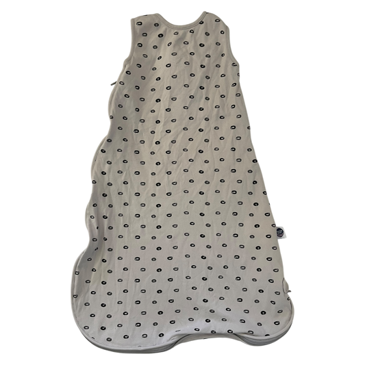 Unisex nested bean white with gray Baby sleeping pouch size 6 mth