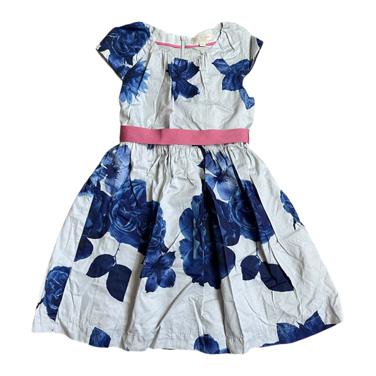 Girls mini boden navy and gray Dress size 7