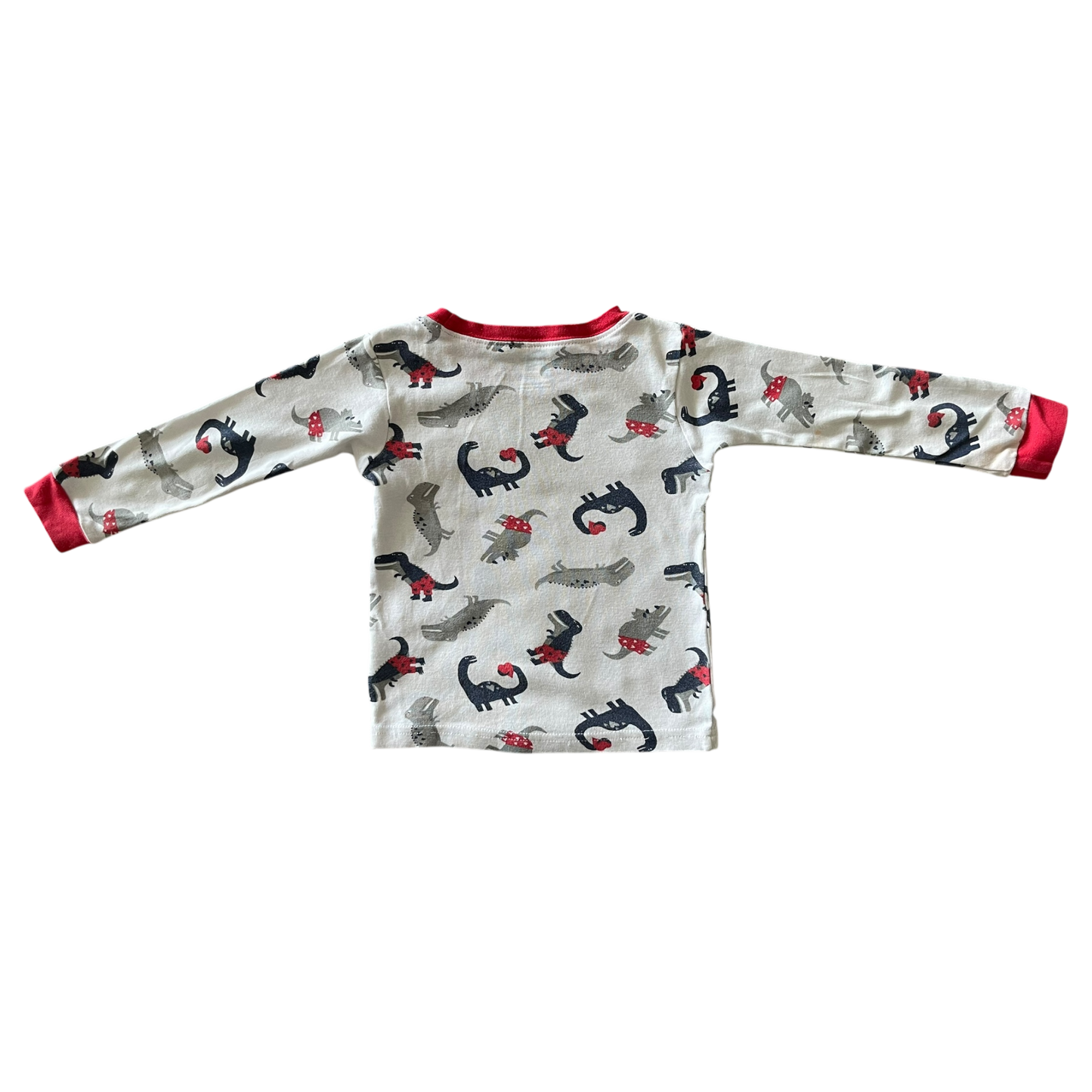 Gray and White Boys Carter’s Dinosaurs Long Sleeve Tee Shirt