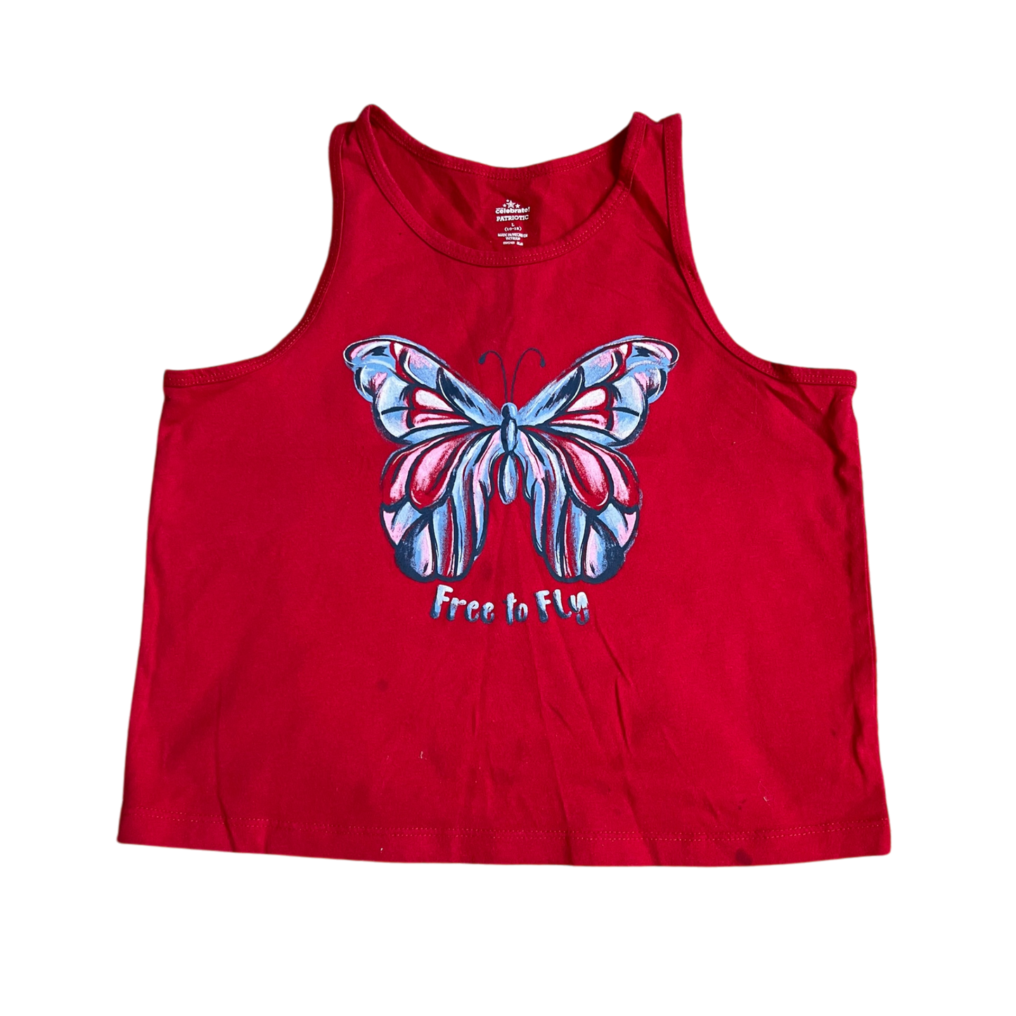 Girls celebrate patriotic red T-shirt size 10