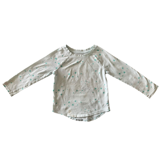 Girls Cat & Jack Blue and White Stars Long Sleeve Tee Shirt