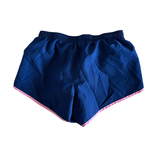 Girls Navy, White and Pink Nike Shorts