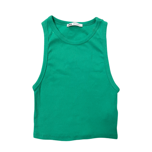 Girls zara green T-shirt size 4