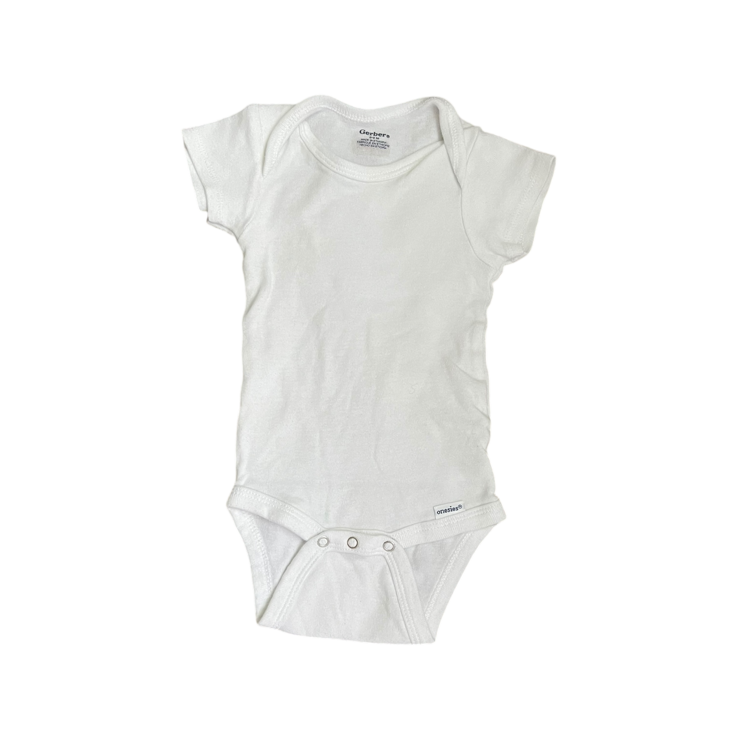 Unisex gerber white Onesie size 6 mth