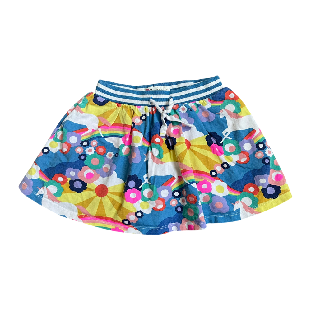Girls mini Boden blue with mix colors Skirt size 5