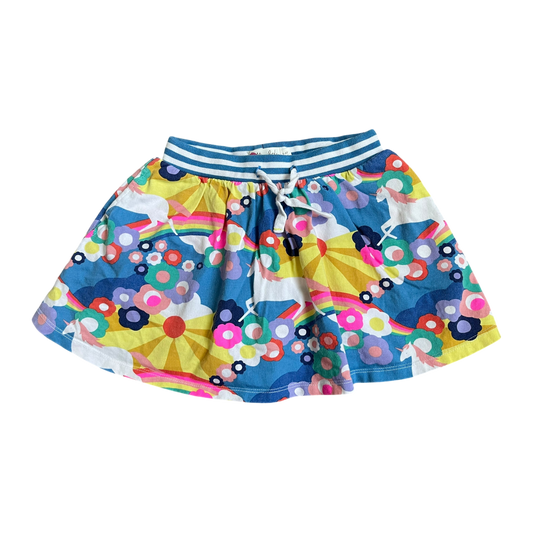 Girls mini Boden blue with mix colors Skirt size 5