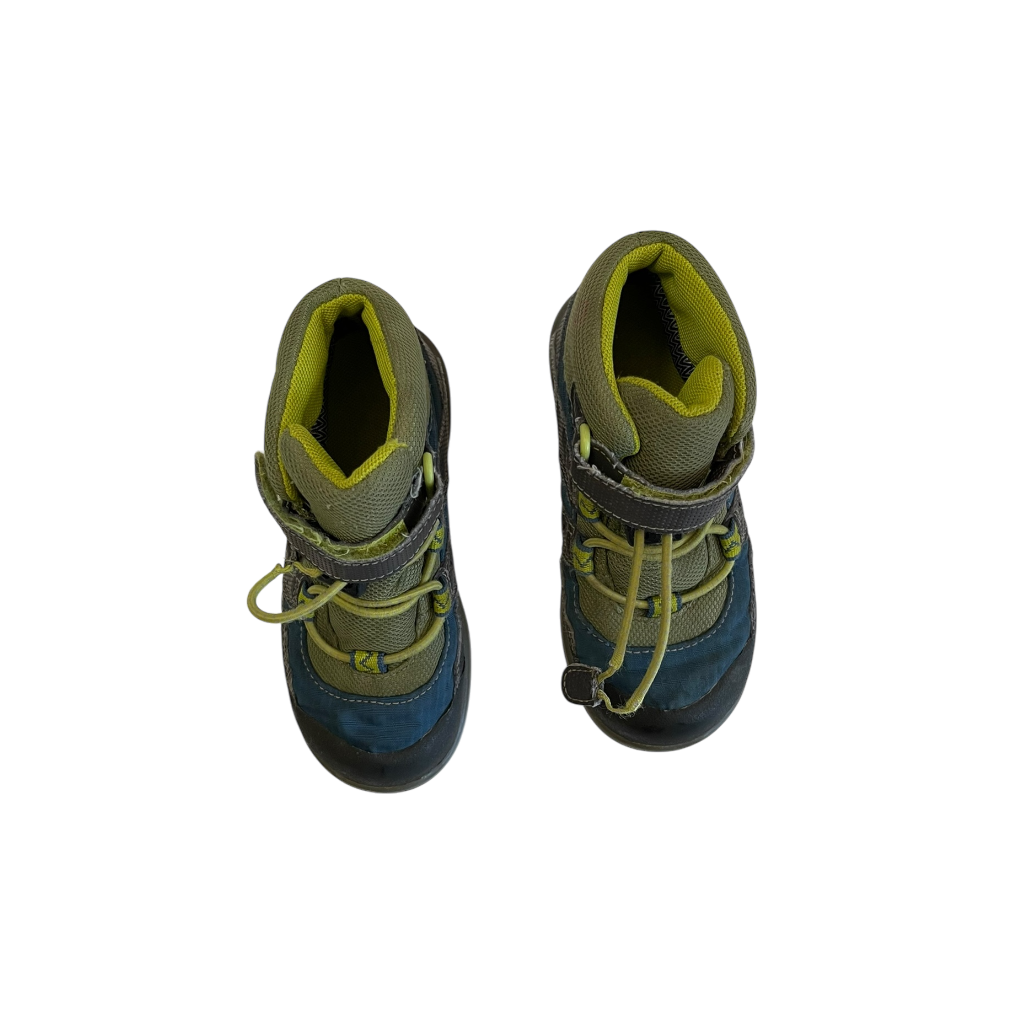 Olive Green with Gray and Teal Blue