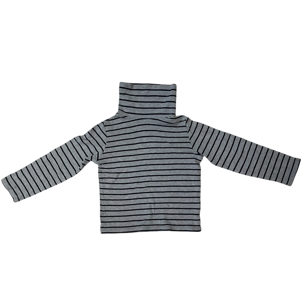 Boy Okaïdi Long Sleeve Tee Shirt Gray with Navy