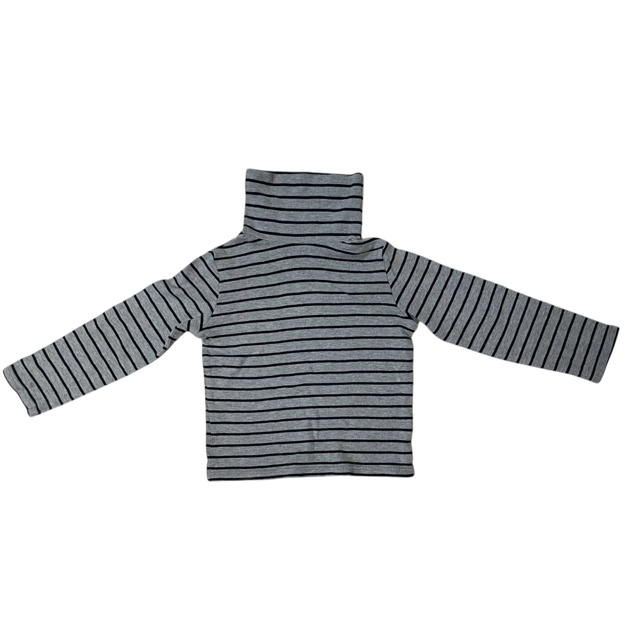 Boy Okaïdi Long Sleeve Tee Shirt Gray with Navy