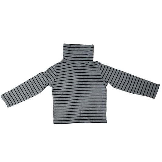 Boy Okaïdi Long Sleeve Tee Shirt Gray with Navy