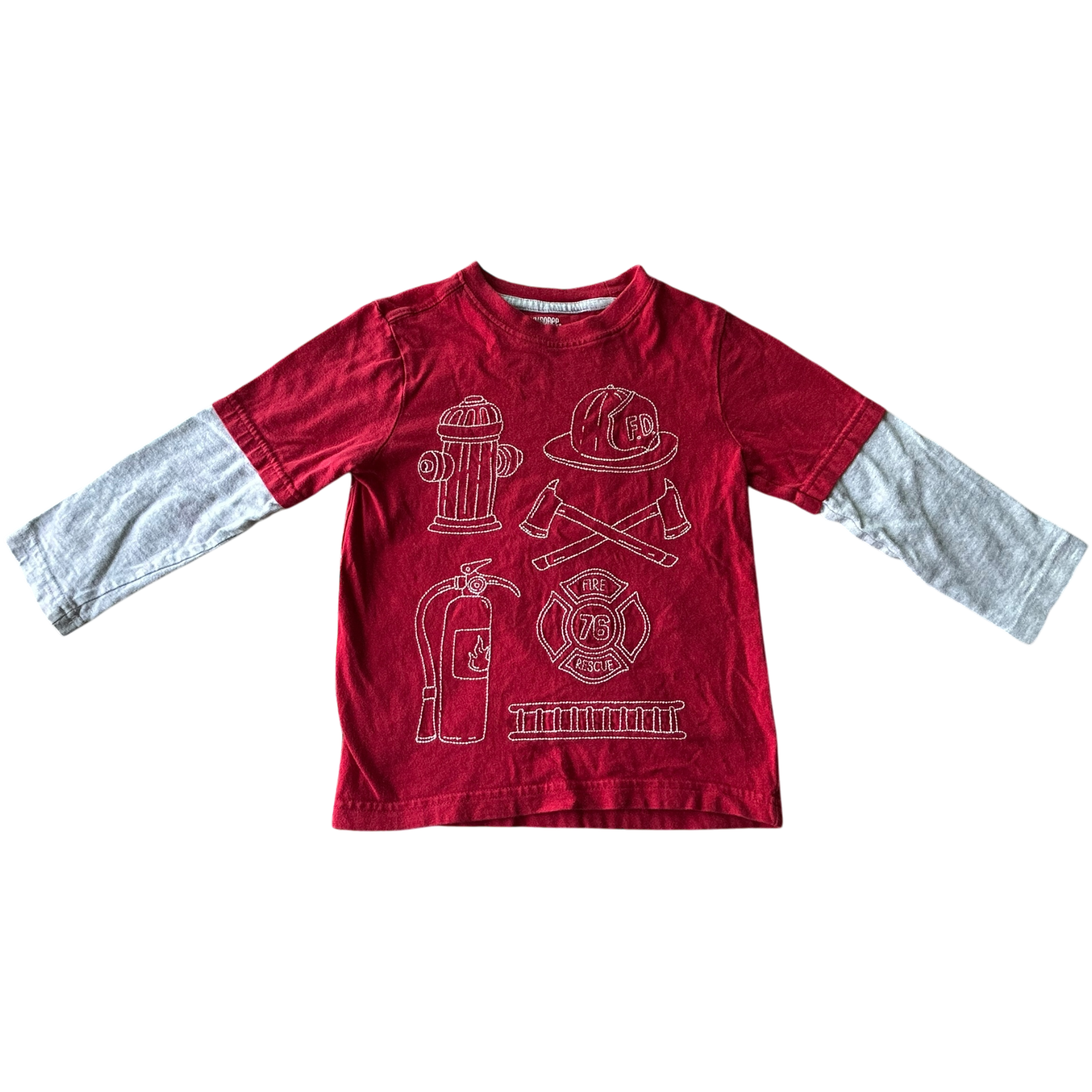 Boys Gymboree red gray T-shirt size 3