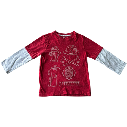 Boys Gymboree red gray T-shirt size 3