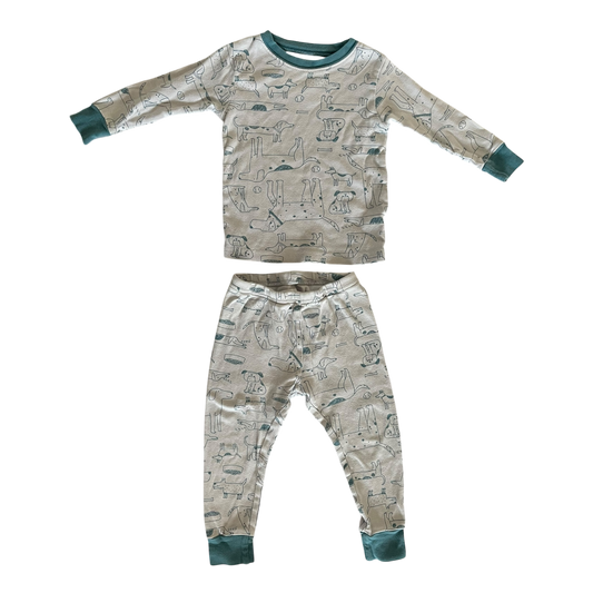 Boys carter’s gray with teal Pajama size 18 mth
