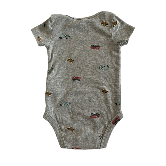 Boys carter’s gray Baby bodysuit size 6 mth