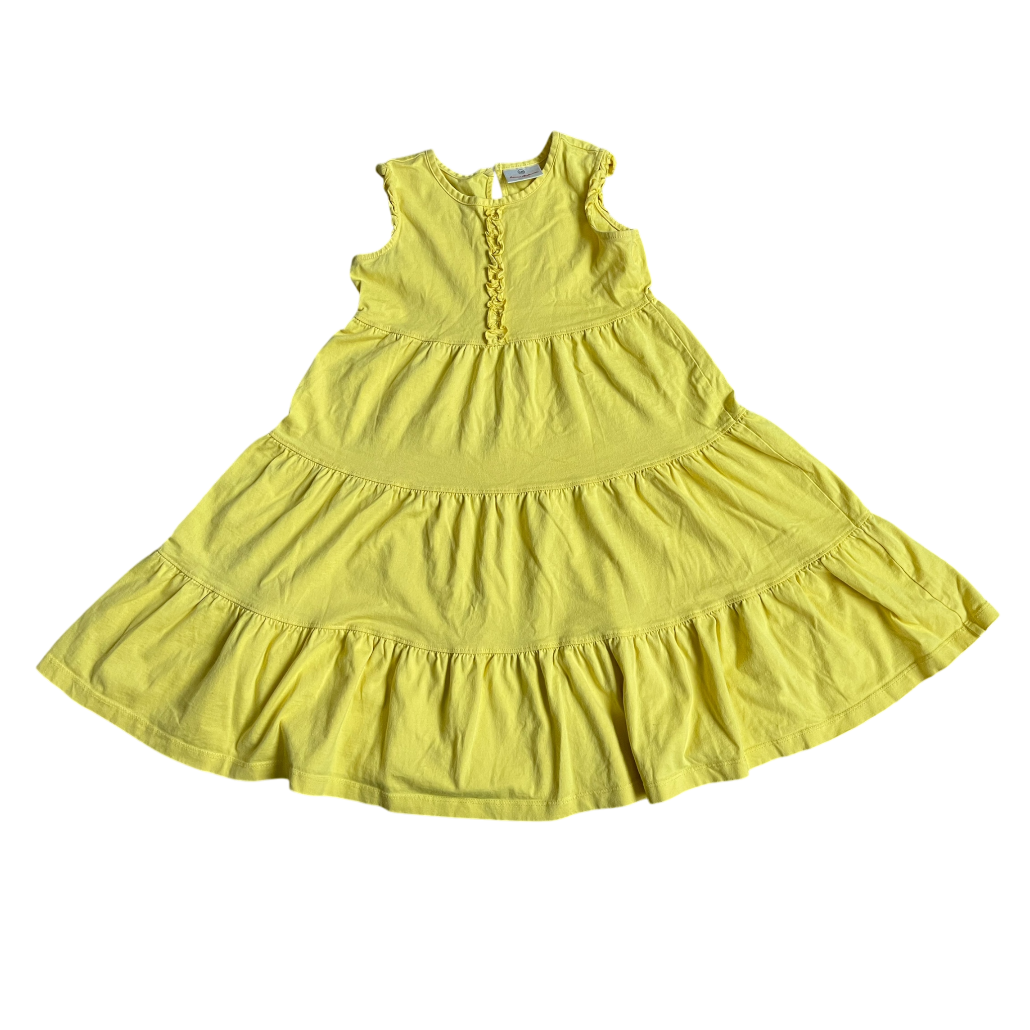 Girls Hanna Andersson yellow Dress size 7