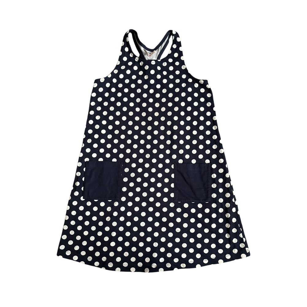 Girls Hanna Andersson navy white Dress size 8