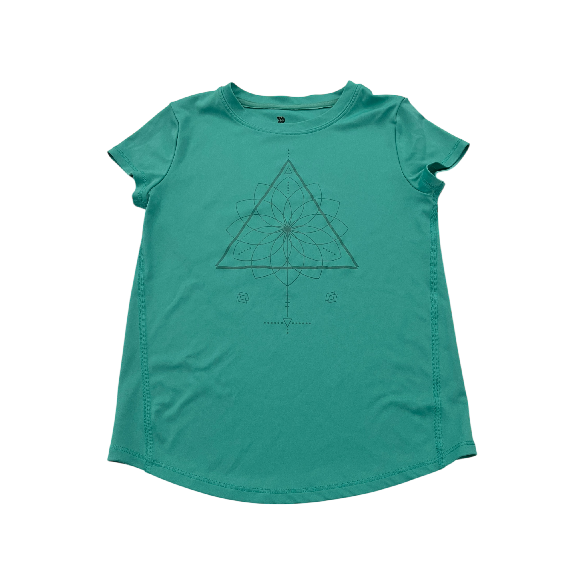 Girl All in motion teal T-shirt size 7 year