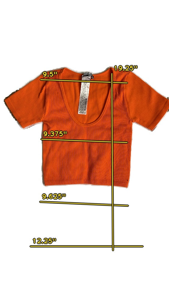 Girls zara orange T-shirt size 2