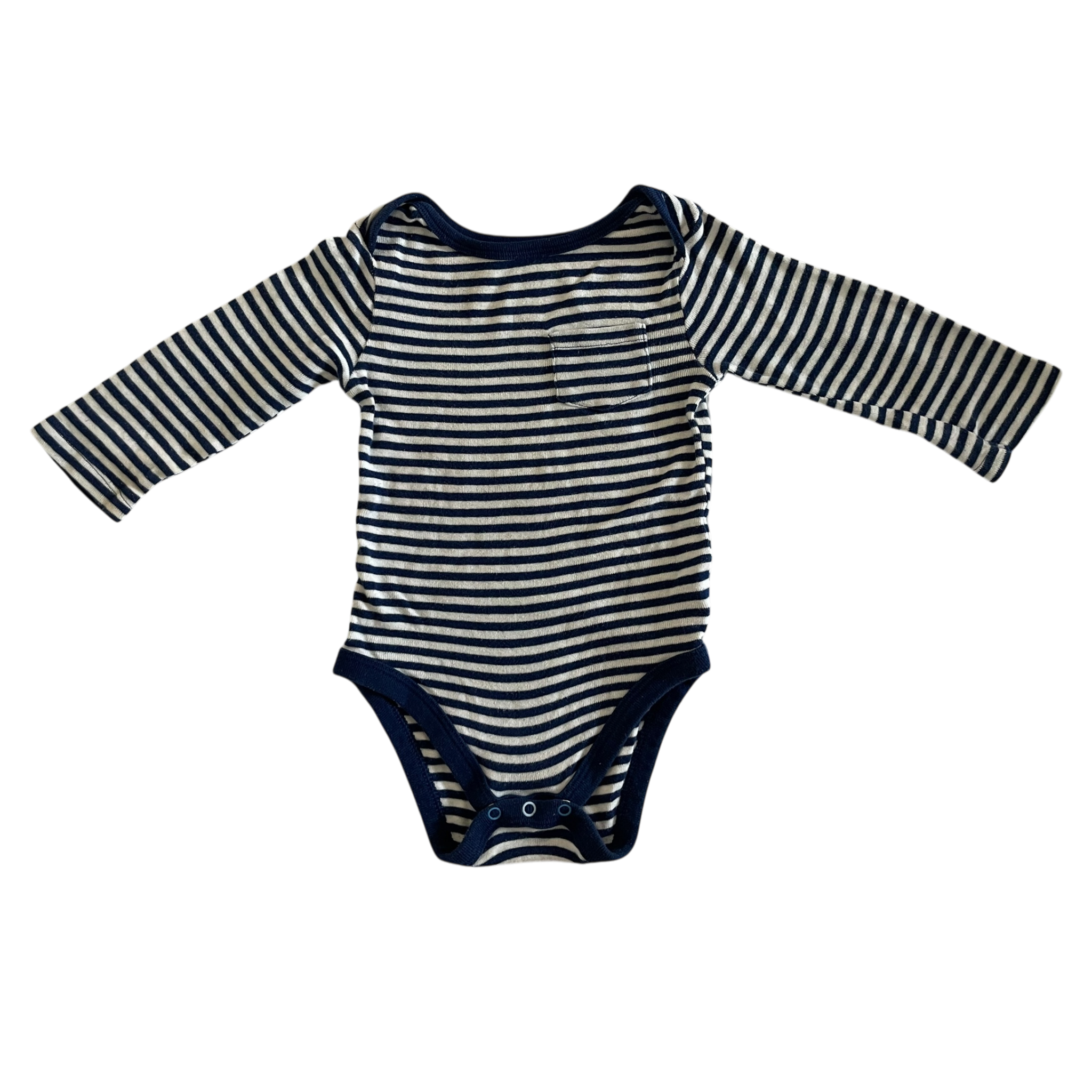 Boys cloud island navy and white Baby bodysuit size 6 mth