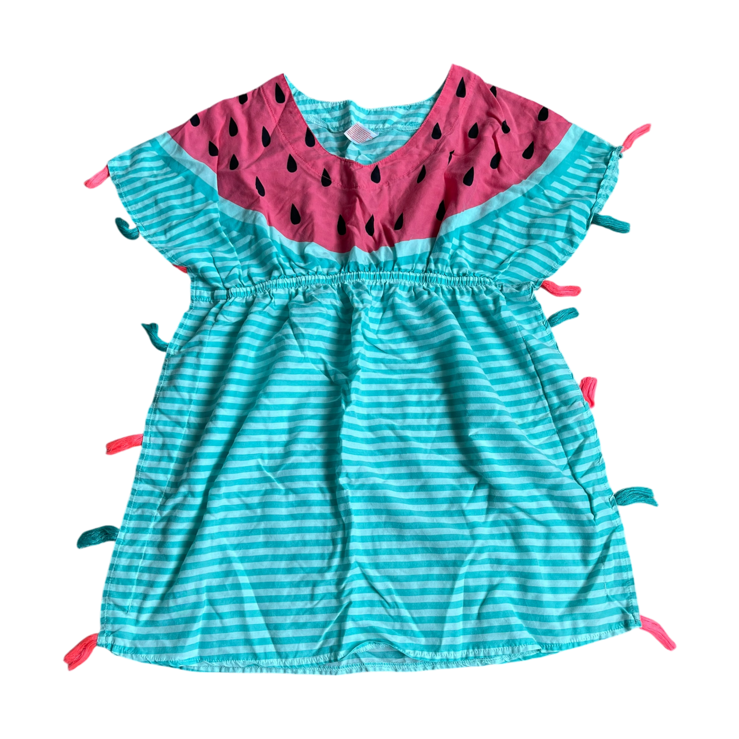 Girl cat & jack blue and pink Summer Dress size 10