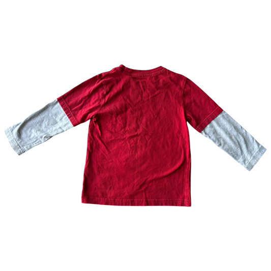 Boys Gymboree red gray T-shirt size 3