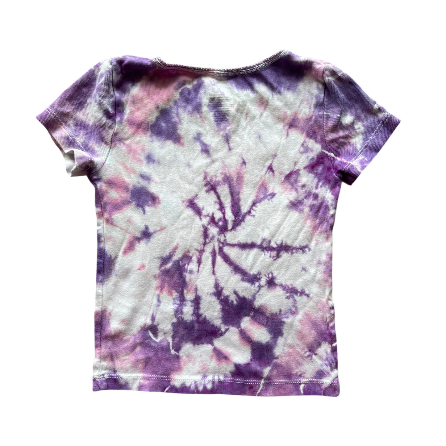 Girls Tie-Dye White and Purple Carter’s Short Sleeve Tee