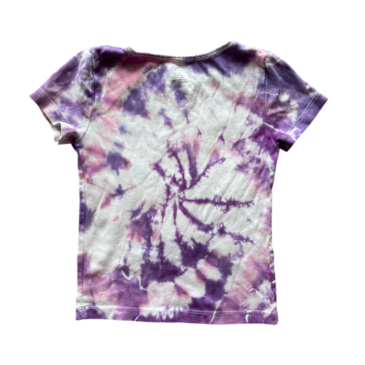 Girls Tie-Dye White and Purple Carter’s Short Sleeve Tee