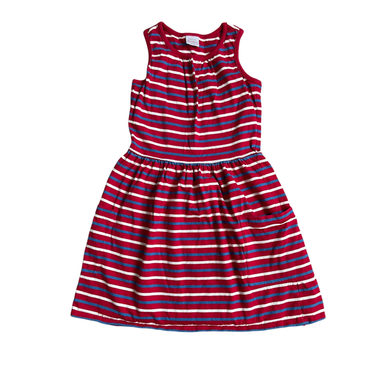 Girls Hanna Andersson blue red and white Dress size 10