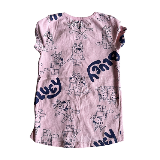 Girls bluey pink T-shirt size 4