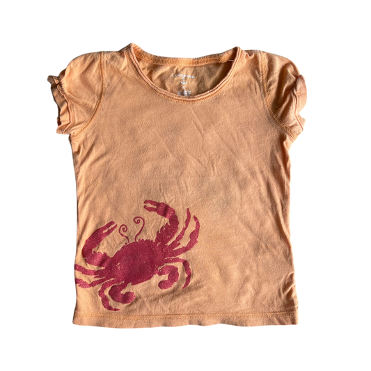 girls Lands’end orange T-shirt size 4