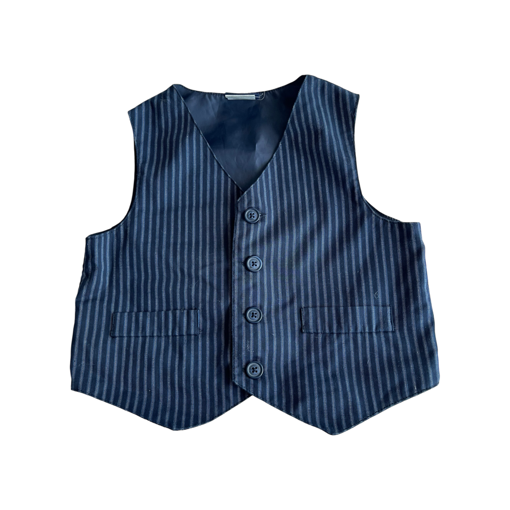 Boys great guy navy Pinstriped vest size 3