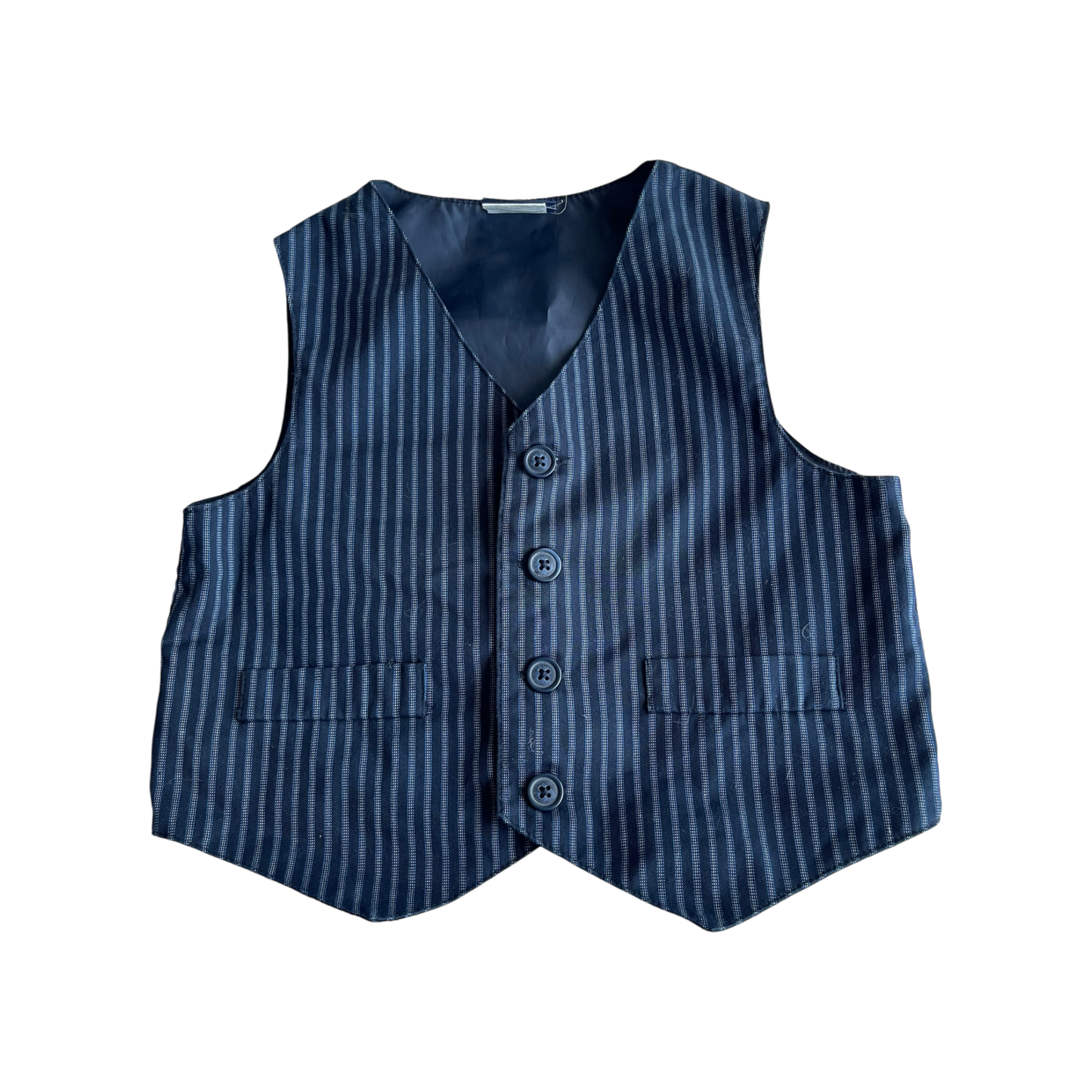 Boys great guy navy Pinstriped vest size 3