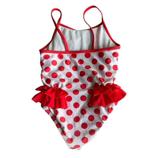 Girls Disney red and white Swimsuit size 3