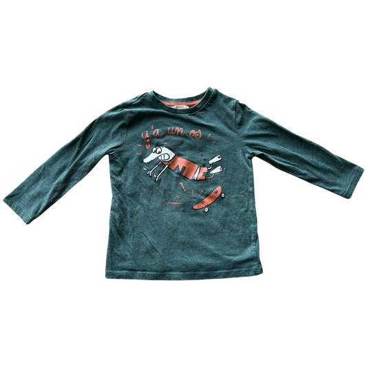 Boys Du pareil green T-shirt size 4