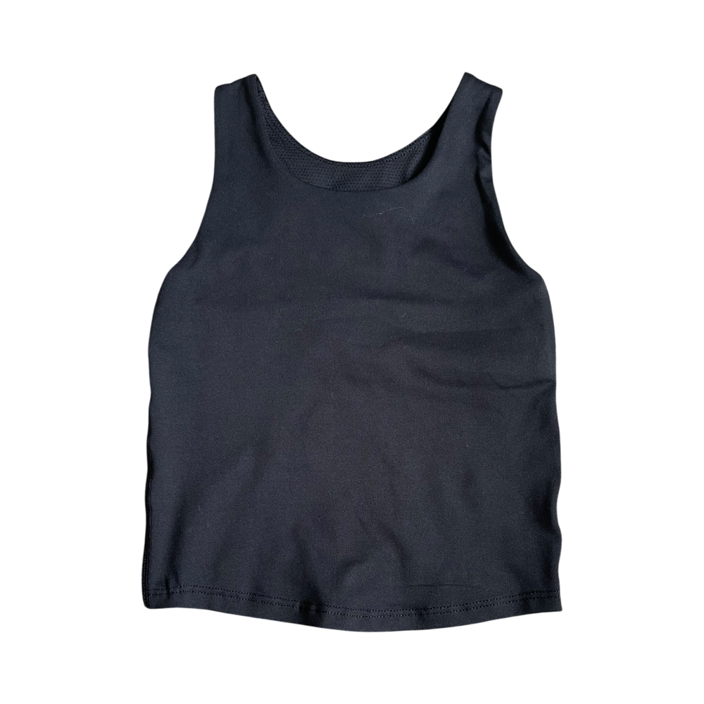 Girls athletic work black T-shirt size 6