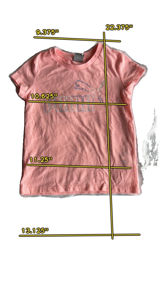 Girls puma pink T-shirt size 5