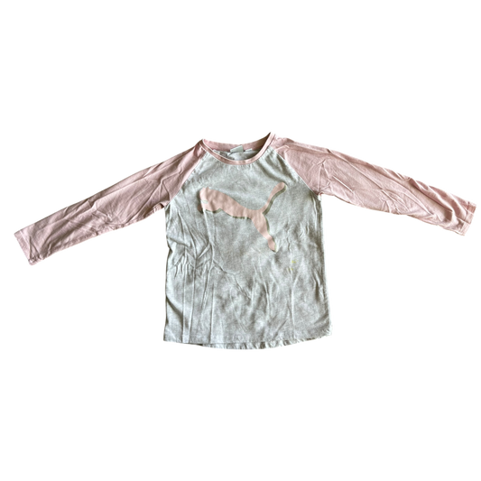 Girls puma gray and pink T-shirt size 7