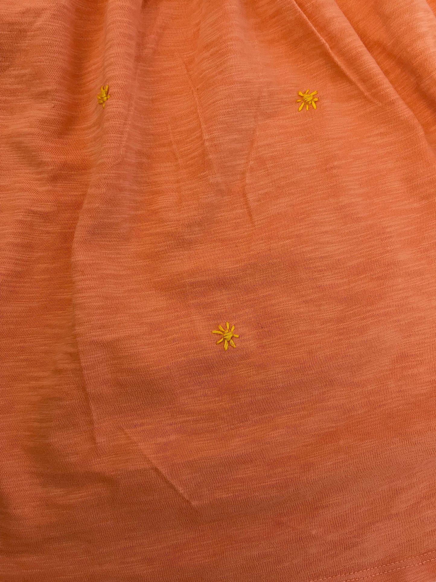 Cat & Jack Orange Dress with Colored Embroidery Added By Left Knee Patch (Size 5)