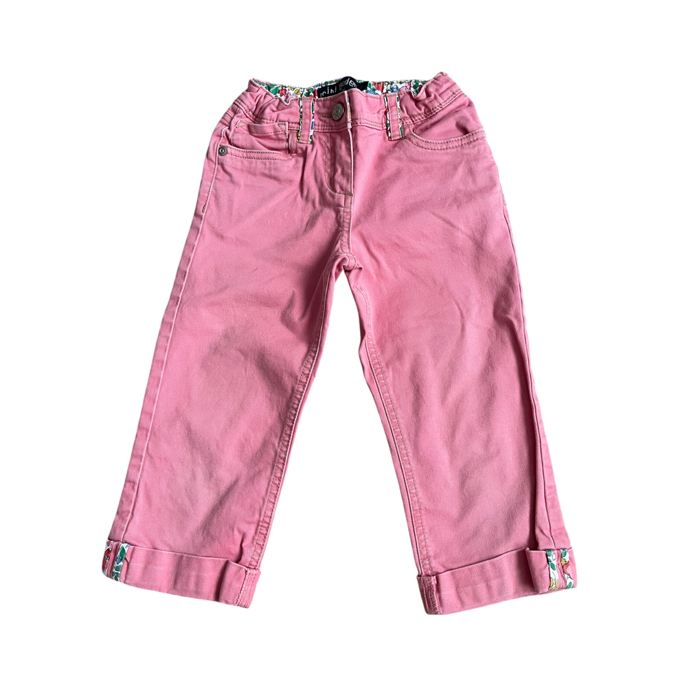 Girls mini boden pink Pants size 7