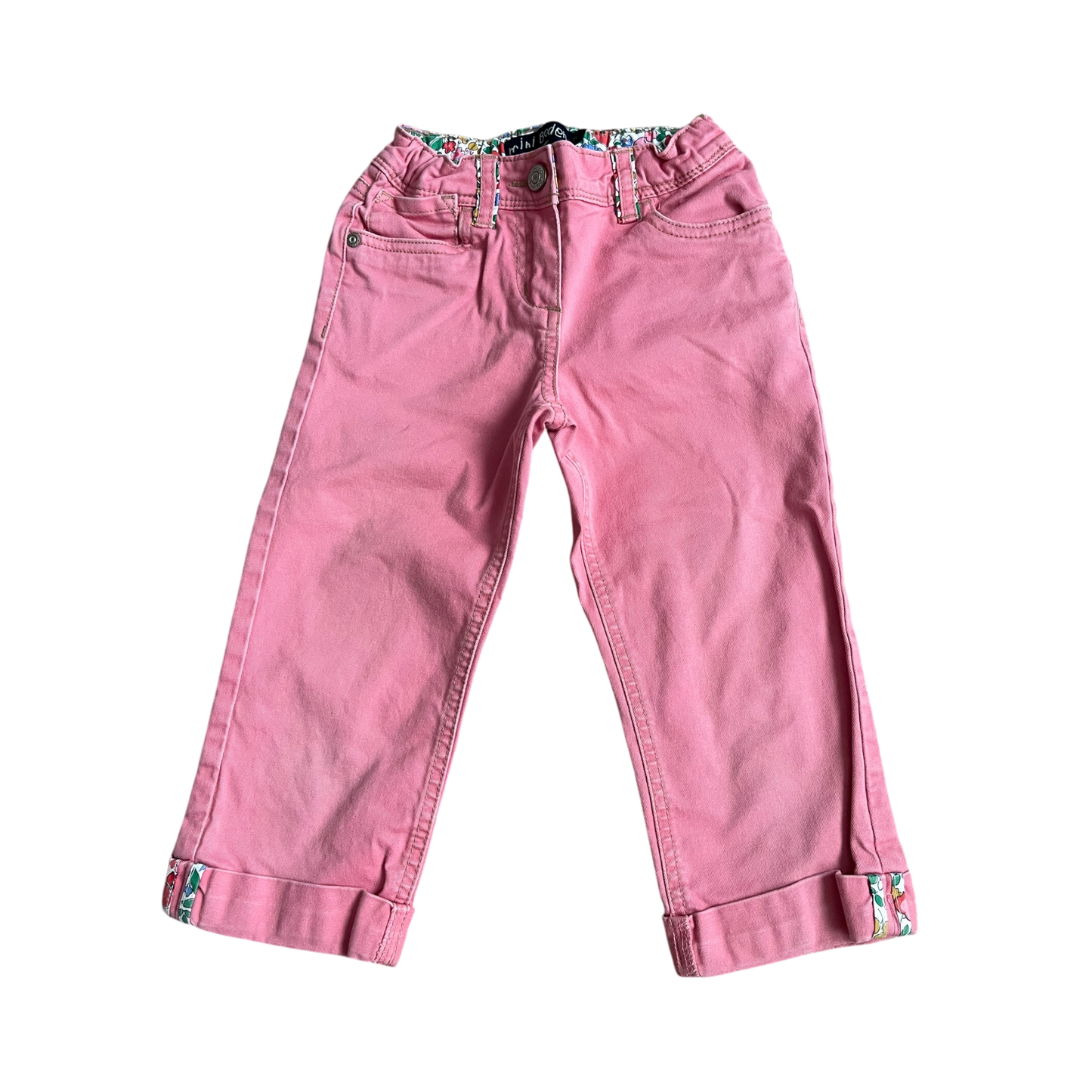 Girls mini boden pink Pants size 7