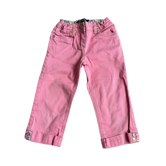 Girls mini boden pink Pants size 7