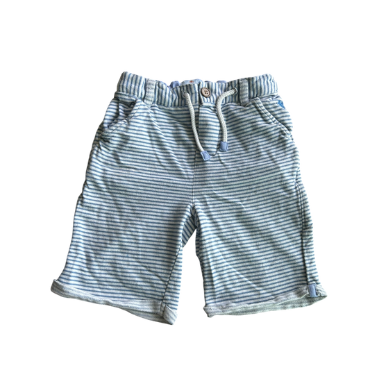 Boys little beach dudes blue and white Shorts size 4