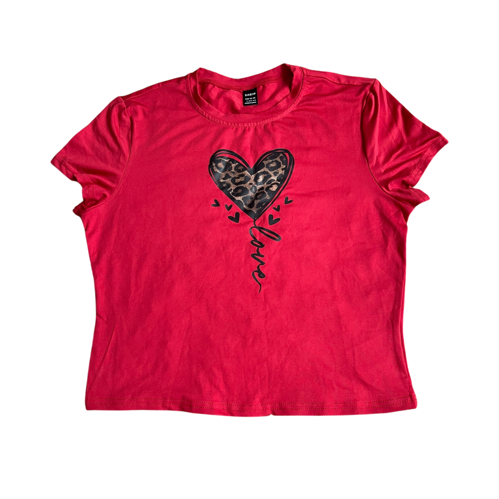 Girls shein red T-shirt size 8