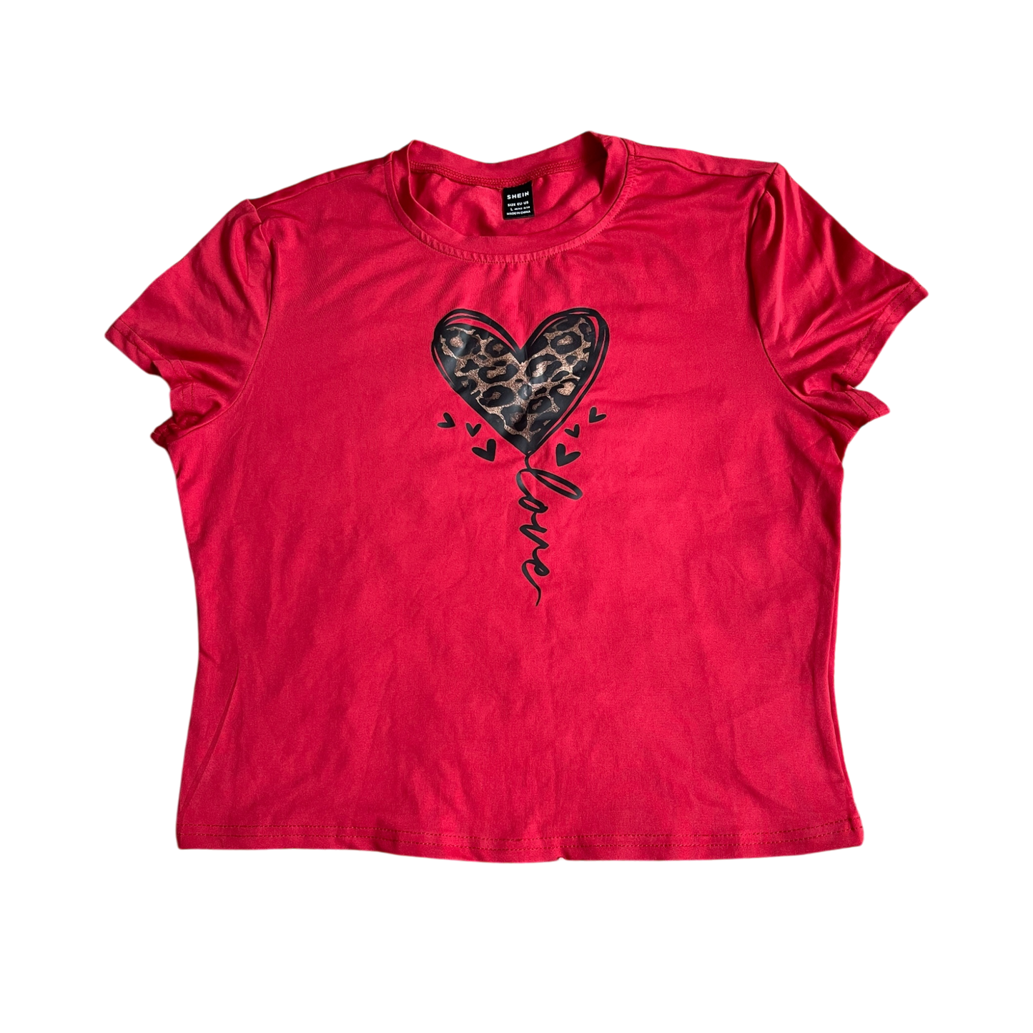 Girls shein red T-shirt size 8
