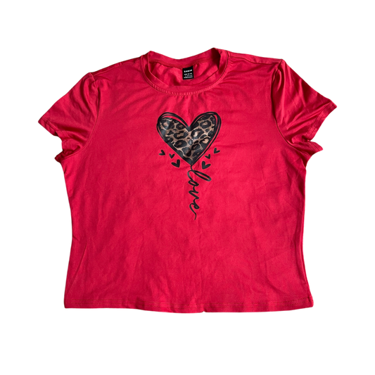 Girls shein red T-shirt size 8