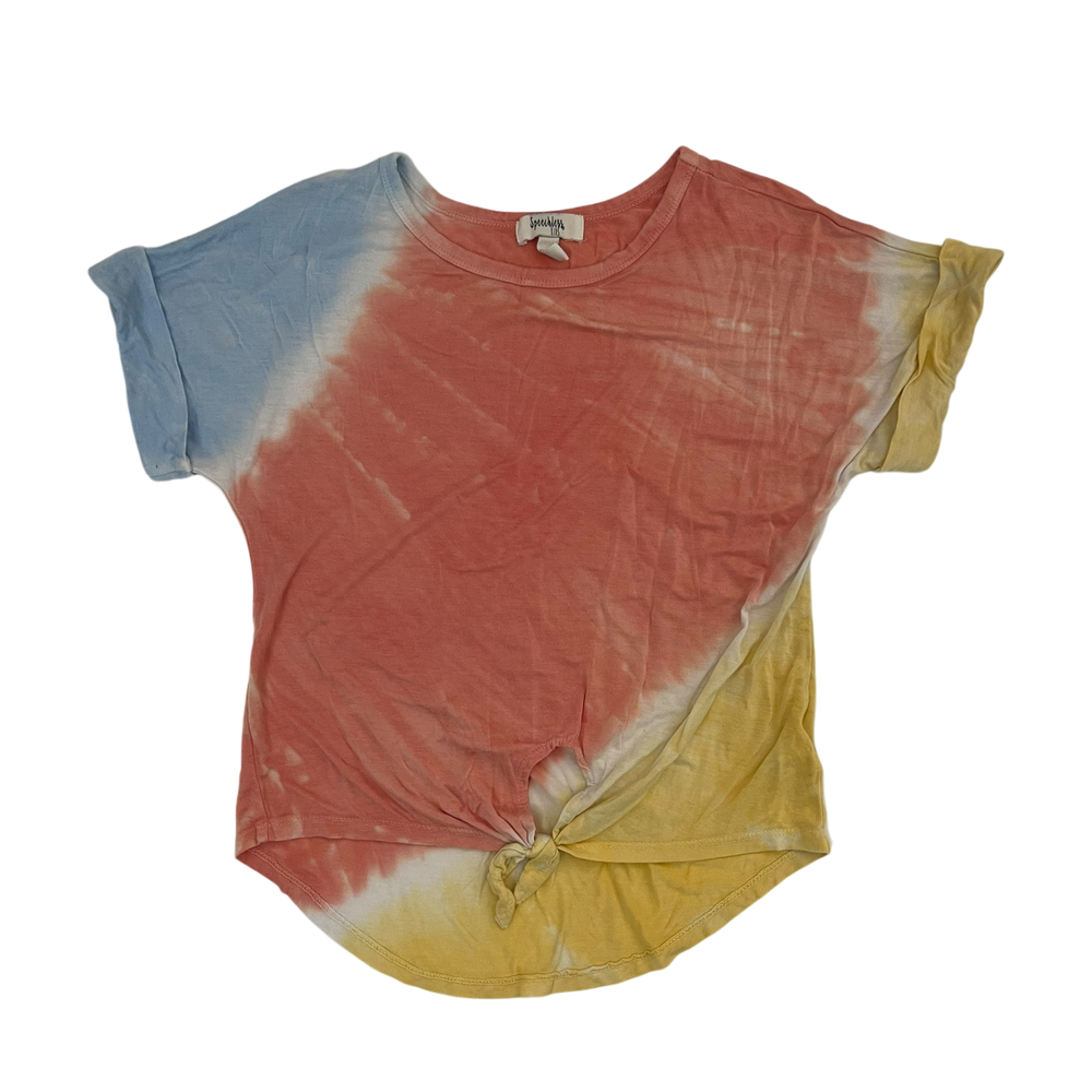 Girl Speechless T-shirt, yellow, pink and blue