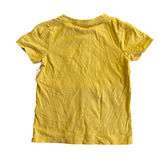 Girls M&S yellow T-shirt size 3